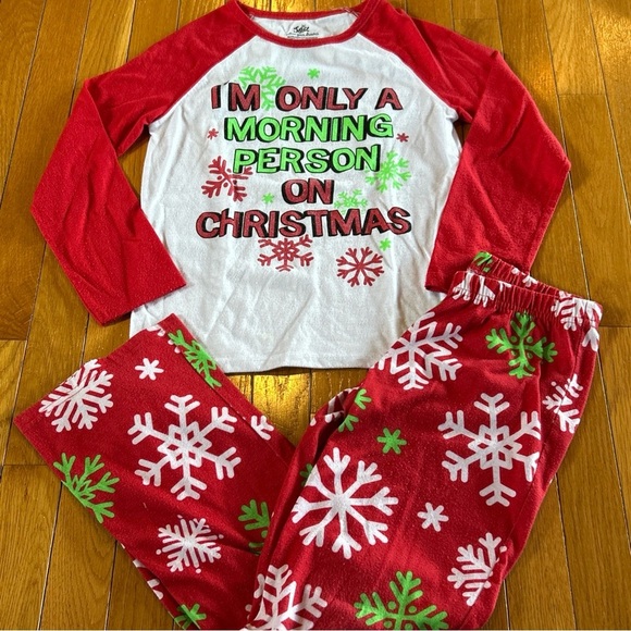 Justice Disney Christmas Pajama Set T-Shirt Hooded Sweatshirt Leggings Lot Sz 8 - Picture 10 of 12